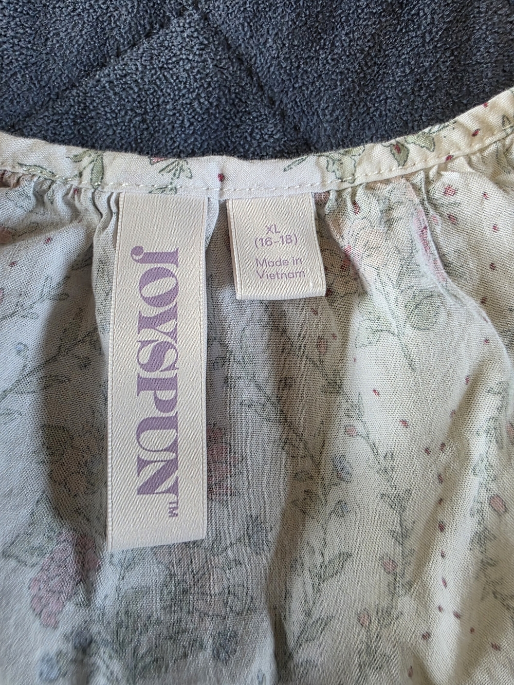 Floral Cream Two-Piece Sleep Set - Camisole & Shorts - Picture 6 of 7